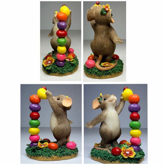 6 Fitz & Floyd Charming Tails Collectible Mice Figurines, Mouse Collection - Picture 5 of 11